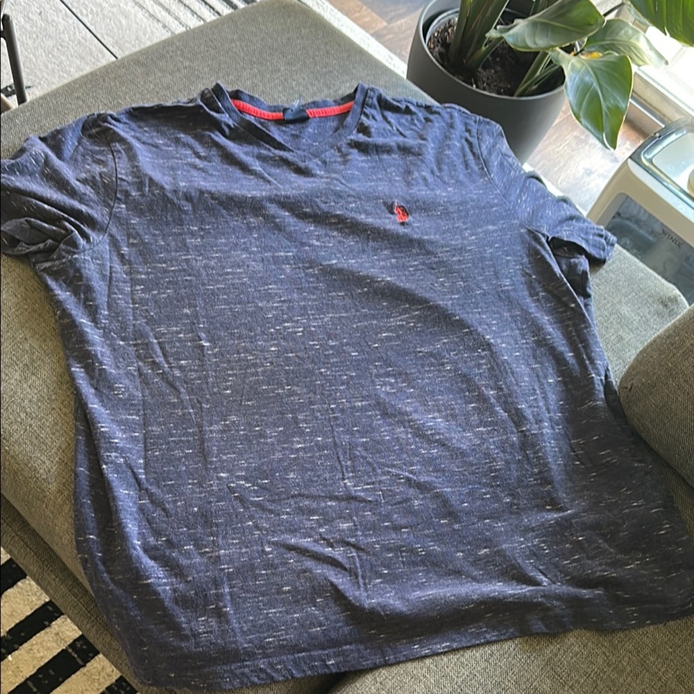 U.S. Polo Assn. Blue Short Sleeve Tees Casual Cotton